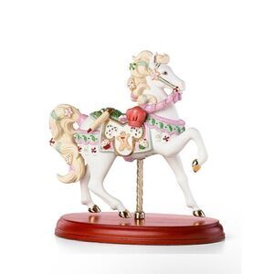 Lenox Christmas Sweet Treats Carousel Horse Figurine Annual Candy Canes 2017 NEW